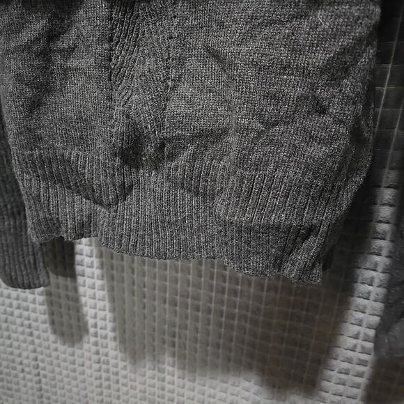 Faux Fur Wool Cardigan Sweater SzL-XL VeraWang Y2K Baddie Glam Boho Chic Preppy - Picture 13 of 16